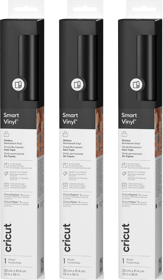 Cricut - Permanent Smart Vinyl - 3 Pack - Black